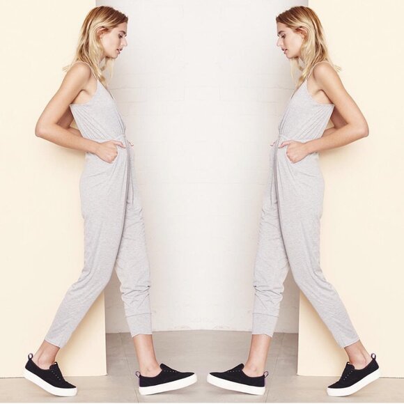 MinkPink Serenity Grey Marle Jumpsuit - Picture 1 of 6